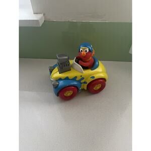Sesame Street Cookie Monster Yellow Push 'n Go Race Car Tyco Toys 1998